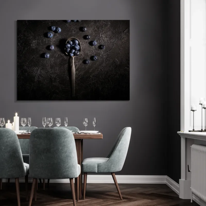 Canvastavla - Blueberries In a Spoon