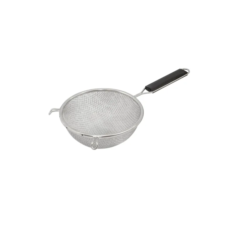 Browne Double Mesh Medium Strainer, Stainless Steel w Plastic Handle