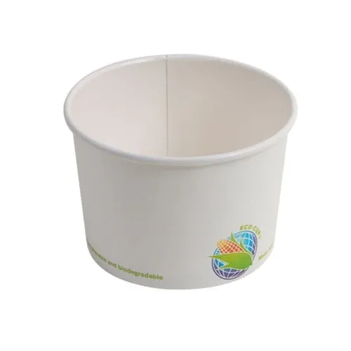 Eco-Packaging | Compostable Paper Soup Cup White 8 oz 1000 Pack - ChefEquipment.com