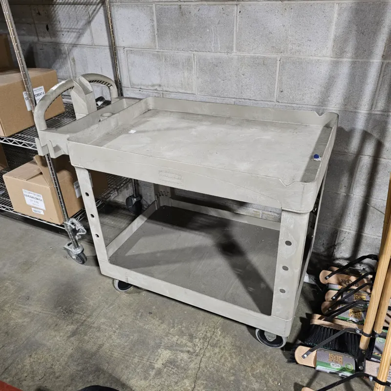 Rubbermaid Heavy Duty Ergo Handle Utility Cart, 25.25" x 44", 500 lb Capacity, Beige, SCRATCH & DENT FINAL SALE