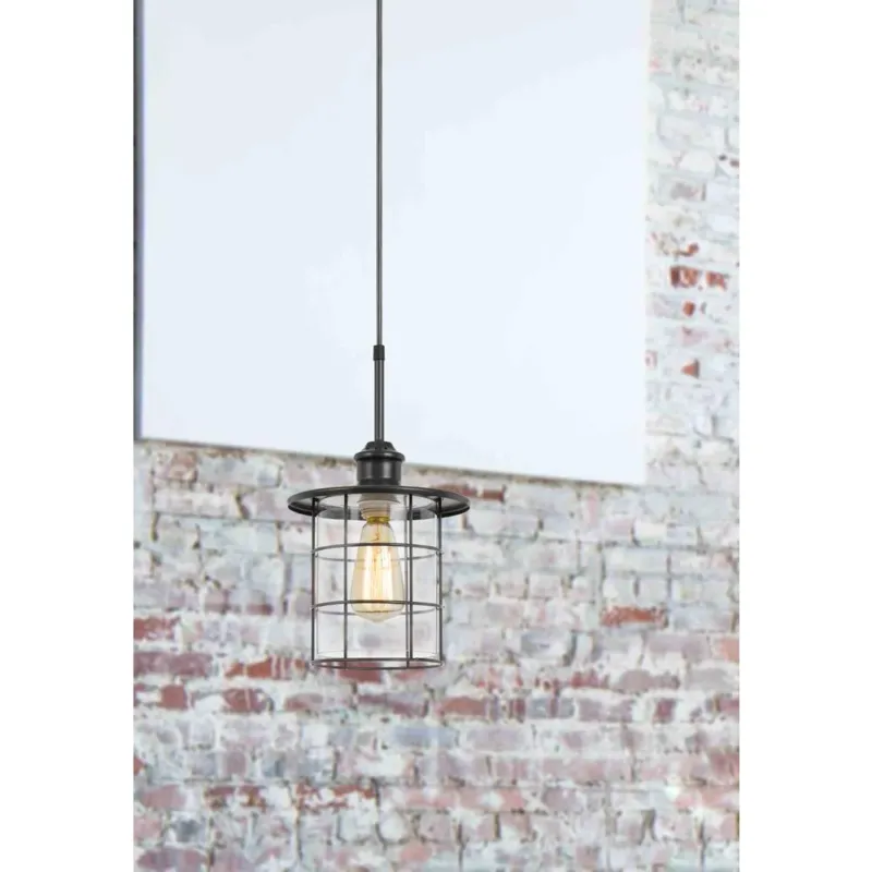 60W Silverton Metal/Glass Pendant Fixture (Edison Bulbs Not Included), Dark Bronze By Cal Lighting | Pendant Lamps | Moidshstore