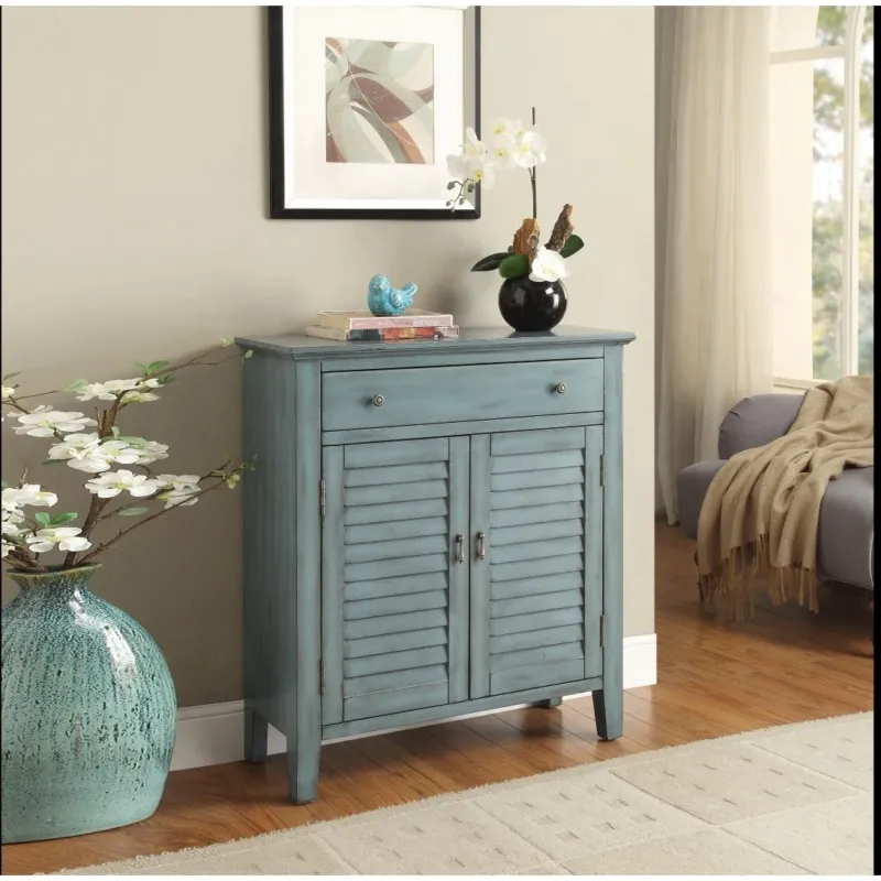 Antique Blue Wooden Console Table By Homeroots - 286111 | Console Tables | Modishstore