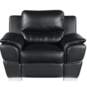 37" Black Chic Leather Recliner Chair By Homeroots | Recliners | Modishstore