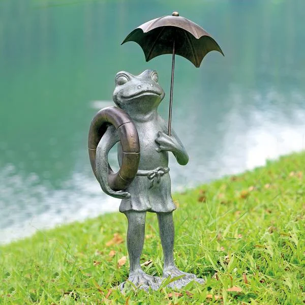Pool Partner Frog Garden Sculptures By SPI Home | Garden Sculptures & Statues | Modishstore