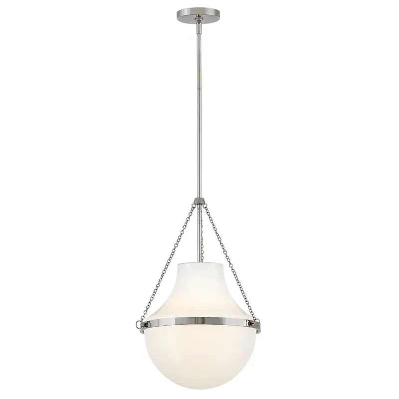 Collins 15" Pendant | Polished Nickel
