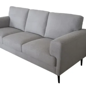 84" Light Gray Linen And Black Sofa By Homeroots | Sofas | Modishstore