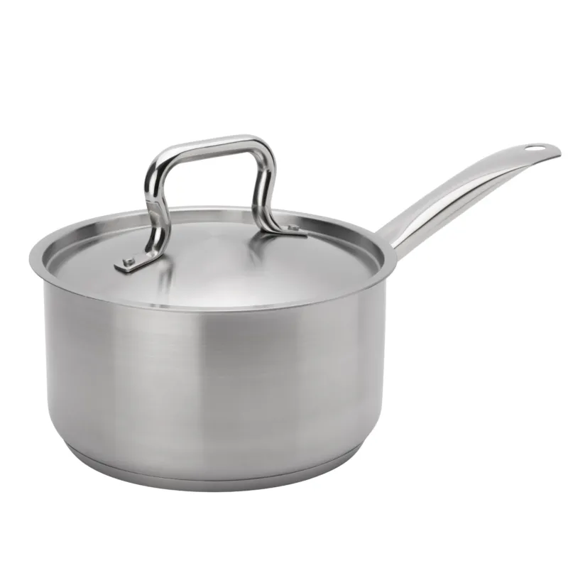 Browne | Elements Sauce Pan with Lid, Stainless Steel - ChefEquipment.com