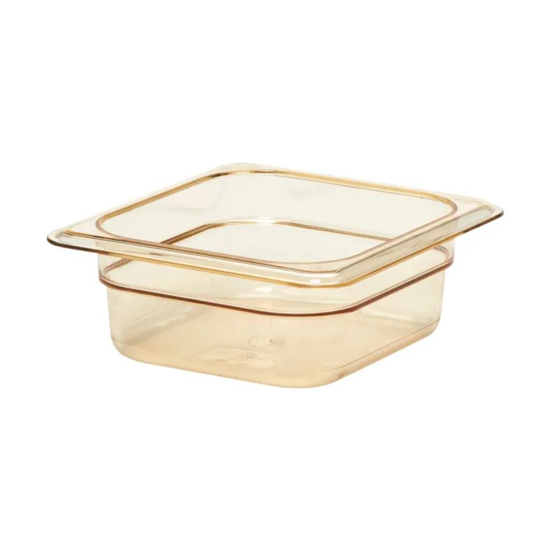 Cambro High Heat 1/6 Size Food Pan, Amber
