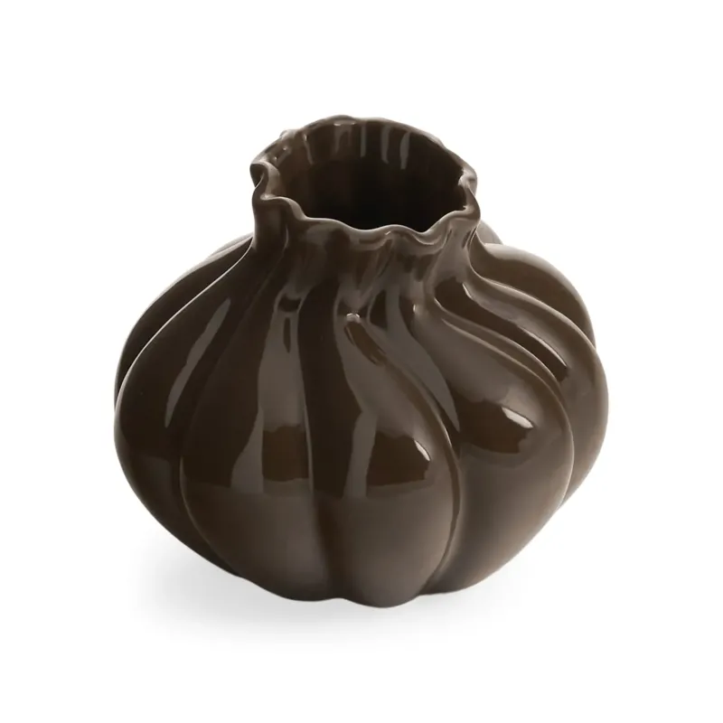 Irregular Ceramic Vase | Dark Brown
