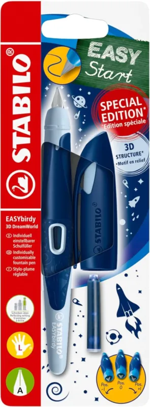 STABILO EASYbirdy 3D DreamWorld Schulfüller – LH blau