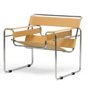 Baxton Studio Jericho Tan Leather Mid-Century Modern Accent Chair | Accent Chairs | Modishstore