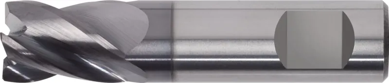 TECWERK Schaftfräser WN Typ N Ø4 mm VHM TiAlN 35° HB Z4 extra kurz