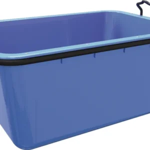 SCHAKE Fertigmörtelbehälter 200 l – Transportbehälter aus HDPE mit Stahlrahmen, 500 kg Nennlast