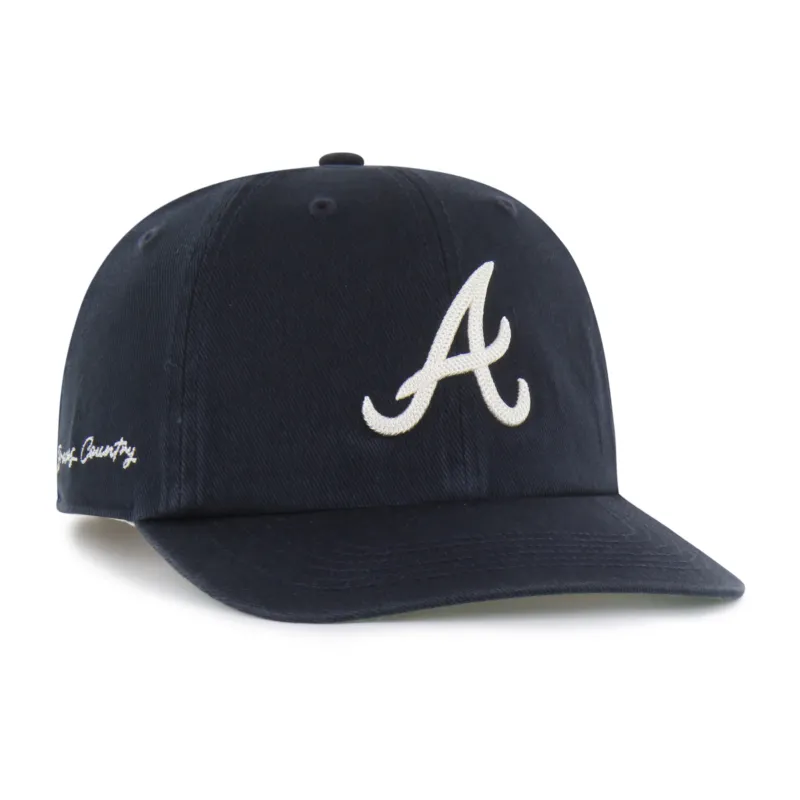ATLANTA BRAVES CHAIN SIDE STITCH '47 CLEAN UP FLAT BRIM