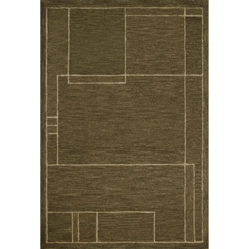Barrow Rug 01 | Jeremiah Brent x Loloi | Olive / Natural