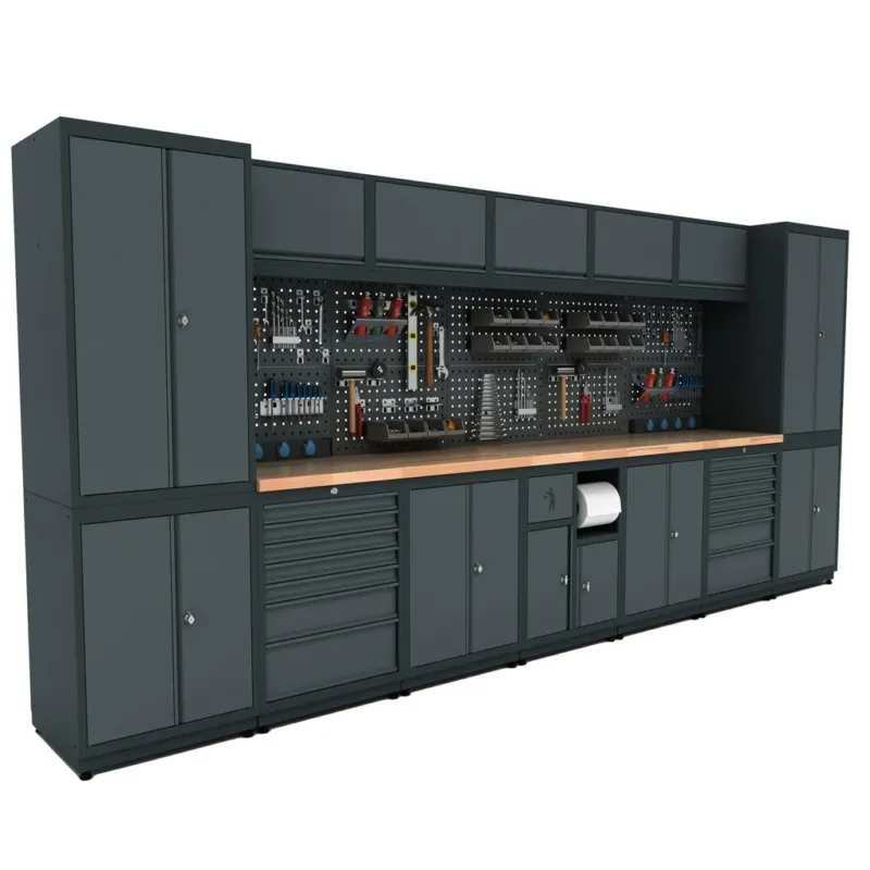 TOOLBOX4YOU Bullram Werkstatteinrichtung Set Expert Serie - Werkstattmodul I Profi KFZ Werkbank – BGMODI