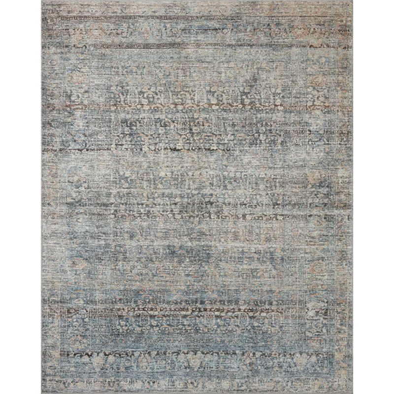 Billie Rug 05 | Amber Lewis X Loloi | Denim / Blush