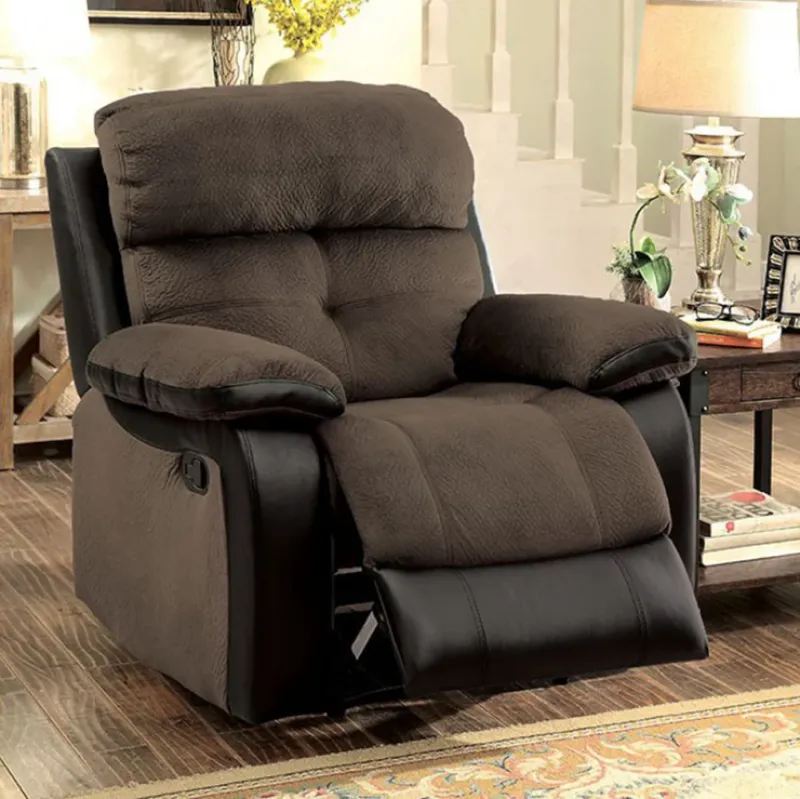 Hadley I Transitional 1 Recliner Chair, Brown By Benzara | Chairs & Recliners | Modishstore