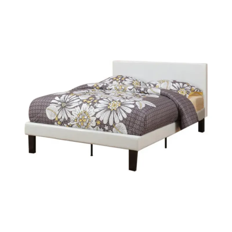 Twin Bed,Faux Leather With 12 Slats By Benzara | Beds | Modishstore