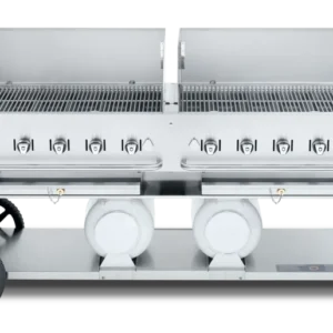 Crown Verity CV-CCB-72WGP Club Series 72" Grill, Horizontal Tanks, 2 x 36" Windguards, Propane
