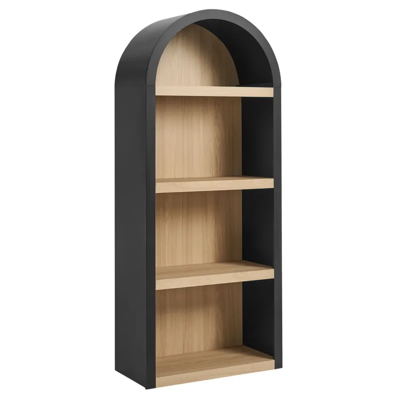 Caleb 4 Arched Display Shelf Bookcase by Modway