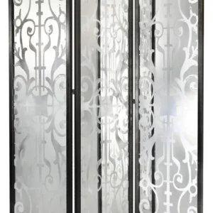 A&B Home Glass/Iron 3 - Panel Decorative Screen | Room Dividers | Modishstore
