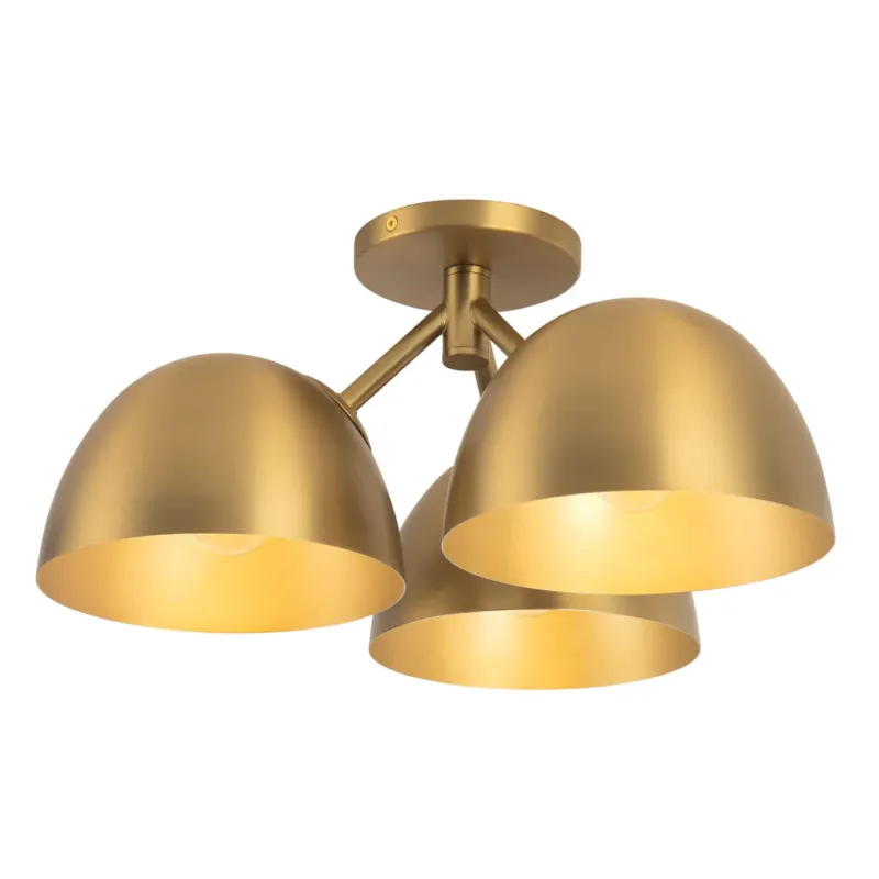 Fosso 17" Semi-Flush Mount | Brushed Gold