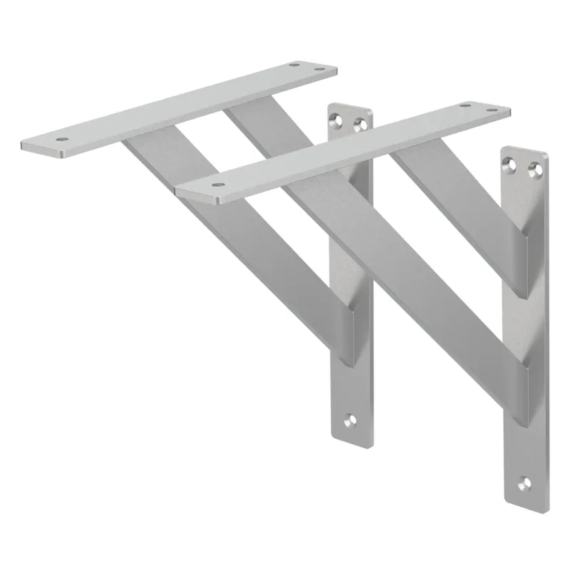Zwei Halterungen aus Metall mit zwei horizontalen Streben.