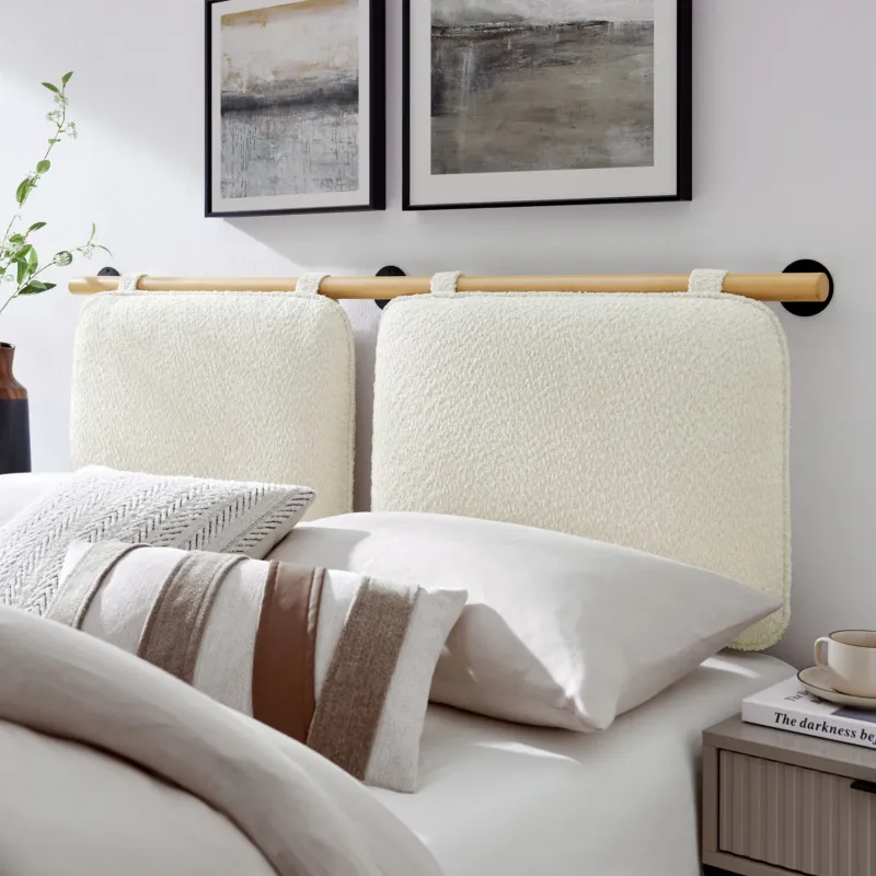 Anela Wall-Mounted Chenille Upholstered Queen Headboard by Modway | Headboards | Modishstore - 1