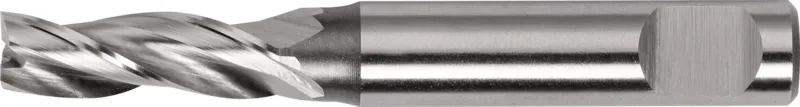 TECWERK Minibohrnutenfräser 2 mm HSS-Co8, 3 Schneiden, lang, DIN 1835 B, für Stahl & Guss
