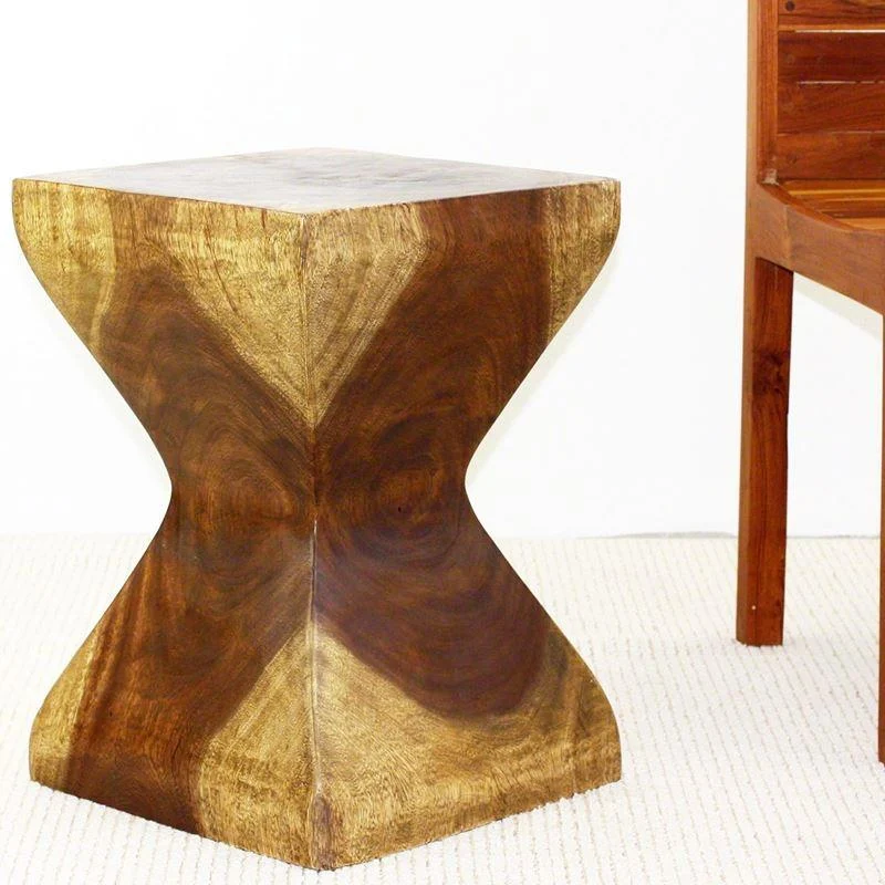 Haussmann Rest Stool 14" Sq - Antique Oak Oil | Stools & Benches | Modishstore