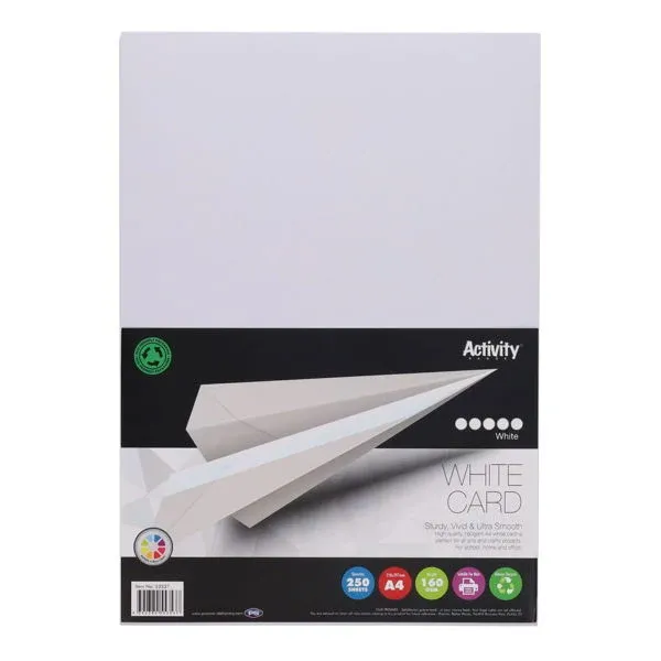 A4 160gsm Card 250 Sheets - White