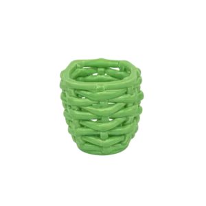 Small Apple Green Basketweave Planter