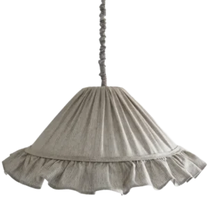 Emilia Pendant Light - Fine Olive Stripes