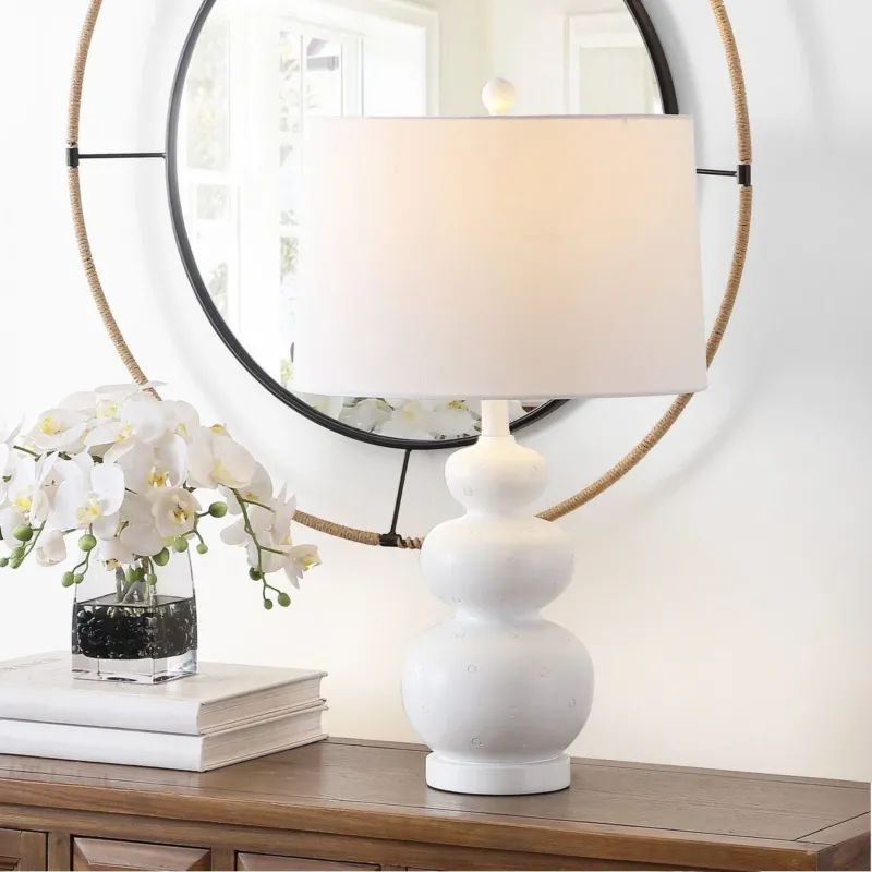 Safavieh Demena Table Lamp - White | Table Lamps | Modishstore