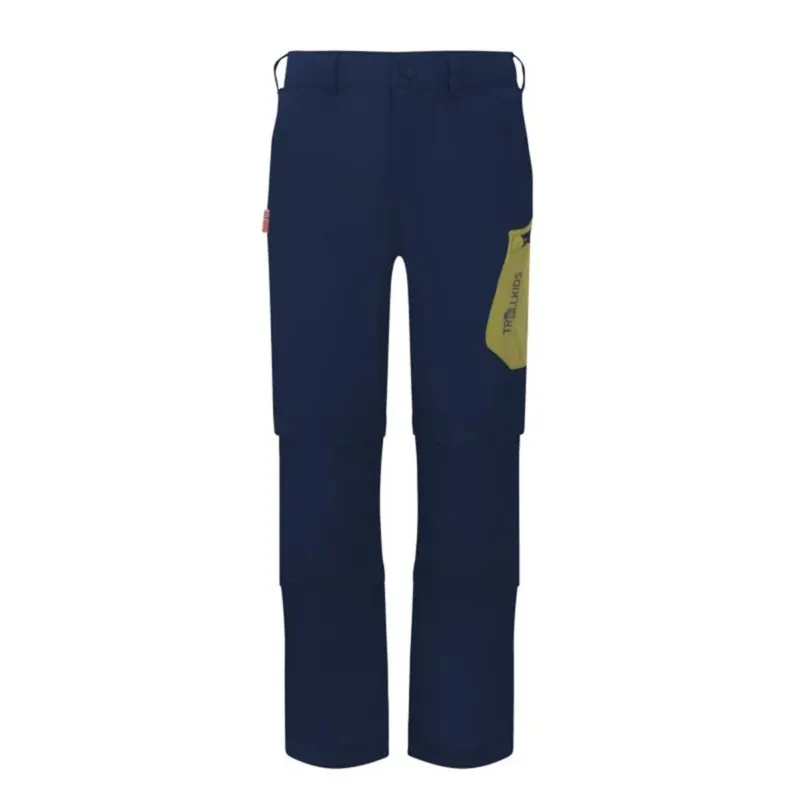 Trollkids Kids Preikestolen Double Zip-Off Pants mystic blue/kiwi