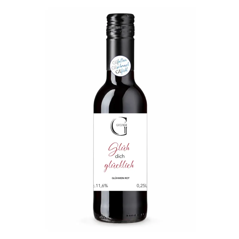 Spruch Glühwein Rot Glüh dich glücklich